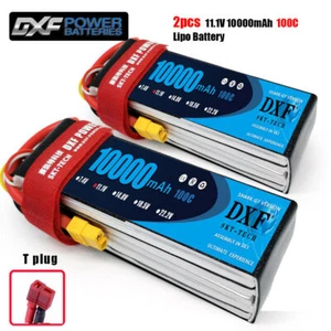 DXF 2PCS 3S 10000mAh Lipo Battery 11.1V 100C DEANS/T RC Lipo Battery Boat Truck - Picture 1 of 3