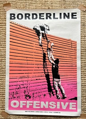 PÓSTER BANKSY, Glastonbury Terminal One, arte de póster 'BORDERLINE OFFENSIVE'... Foto 1 de 3