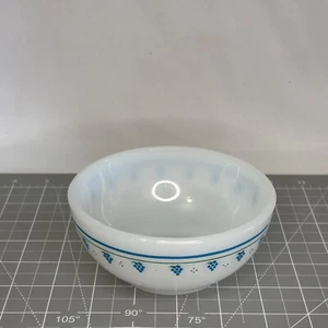 Vintage Termocrisa Blue Grapevine Cereal Bowl Mexico Milk Glass Corelle Style - Picture 1 of 7