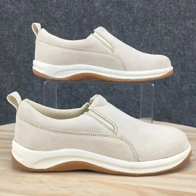 Zapatos sin cordones Lands End para mujer 6 HB beige parte superior baja informales punta redonda planos Foto 1 de 4