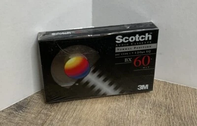 Cintas de casete de audio 3M Scotch BX 60 posición normal IEC tipo I nuevas y selladas Foto 1 de 3