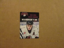 AHL Milwaukee Admirals Vintage Circa 2001-2002 Team Logo Hockey Pocket Schedule