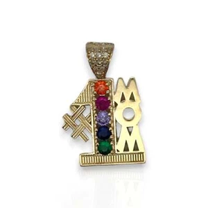 Number One Mom - 10K Yellow Gold - Picture 1 of 2