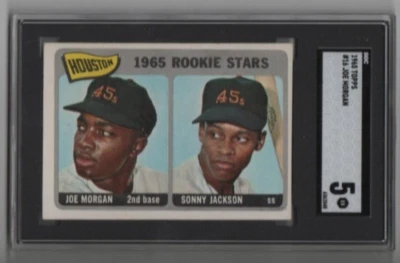 Joe Morgan Sonny Jackson 1965 Topps #16 Ex SGC 5 Cincinnati Reds superficie limpia Foto 1 de 2