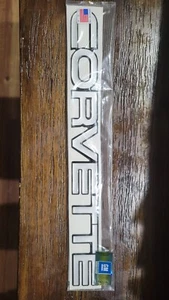 C4 84-90 Corvette Rear Bumper Letter Kit Domed Urethane Silver and Black - Picture 1 of 2
