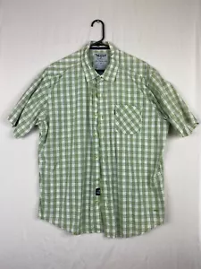 Levi Strauss & Co Signature kurzärmeliges geknöpftes Herrenhemd Größe XL grün weiß - Bild 1 von 11