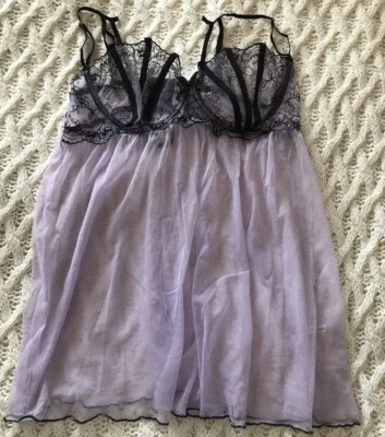 Lencería Sexy Babydoll Dreamgirl Talla XL Rosa Con Negro Foto 1 de 4