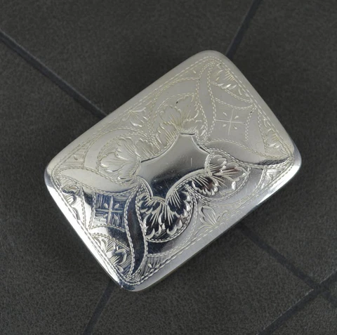 Early Victorian NATHANIEL MILLS English Silver Vinaigrette Cover