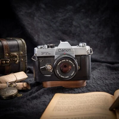 Funda para Canon FTB Cuero Real Genuino Media Cámara Estuche Bolsa Cubierta NUEVO Foto 1 de 4