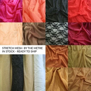 COLOUR SKIN TONE 4 WAY STRETCH SHEER NET POWER MESH BODY STOCKING CORSET FABRIC - Picture 1 of 21