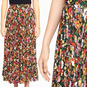 Christopher Kane Psych Floral Pleated Print Skirt Sz UK 10 US 6 IT 42 NWT $1095 - Picture 1 of 22
