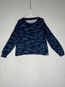 Nine West Blue Camouflage Sleepwear Sweater Long Sleeves Womens Size Medium - Picture 1 of 7