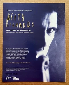 Keith Richards [Rolling Stones]–On Tour In America Live RARE trade magazine ad - Picture 1 of 2