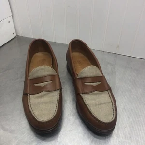 FootJoy Mens Foot Joy Brown Leather Penny Loafer Dress Shoes Size 10.5 C - Picture 1 of 6