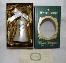Waterford Holiday Heirlooms Lismore Ice Bell White/Silver Ornament w Box & Tag