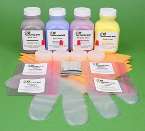 Kit de recarga de tóner de 4 colores HP CP2025 CP2025dn con chips. Recarga de cartucho By Easy - Imagen 1 de 1