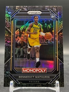 2022-23 Bennedict Mathurin Prizm Monopoly Black Icons RC Rookie SP #36 - Picture 1 of 3