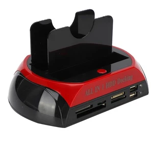 2.5/3.5 Dual IDE HDD Docking Station Hard Disk Drive Dock USB 2.0 Hub NEW - Afbeelding 1 van 8