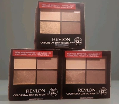 3 Revlon ColorStay Day to Night Eyeshadow Quad 500 Addictive, 0.16 oz New Sealed - Image 1 of 2