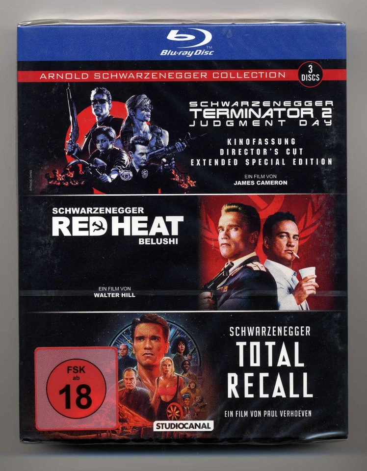 Blu-Ray ARNOLD SCHWARZENEGGER COLLECTION (Terminator 2/Red Heat/Total Recall) - Bild 1 von 2