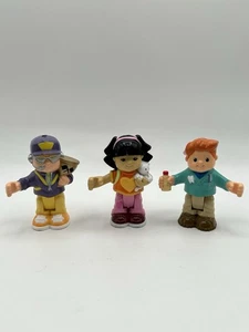 Fisher Price Little People Bendables Set of 3 Sonya Lee Dentist Racecar Driver - Picture 1 of 8