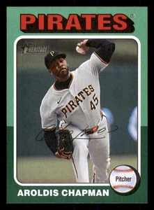 2024 Topps Heritage Green Border #557 Aroldis Chapman Pittsburgh Pirates - Picture 1 of 2