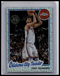 2025-26 Topps Chet Holmgren #TC-CH Topps Chrome Oklahoma City Thunder - Picture 1 of 2