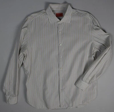 Camisa de vestir Isaia hecha a mano para hombre talla 17,5 como nueva WR Foto 1 de 4