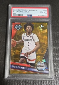 Stephon Castle 2023 Bowman U Sapphire 88 Gold 1st /50 PSA 10 Gem MT Low Pop 4 - Bild 1 von 6