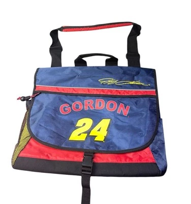 老式 NASCAR Jeff Gordon #24 赛车赛车行李旅行健身房包 18 英寸 x 14 英寸 — 第 1/4 张图片