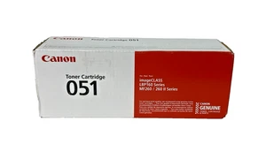 Original Canon 051 Schwarz Tonerkassette imageCLASS LBP160 Serie Neu Versiegelt - Bild 1 von 6