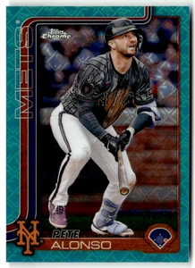 Topps Chrome MLB Baseball 2025 No. 136 Pete Alonso Aqua Logo Refractor 172/199 - Bild 1 von 2