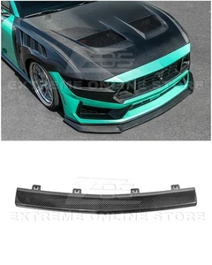 For 24-Up Ford Mustang Dark Horse | CARBON FIBER Front Upper Middle Grille Trim - Picture 1 of 19