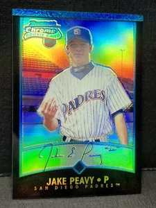 Jake Peavy Rookie 2001 Bowman cromo refractor Padres SP #183 RC - Imagen 1 de 3