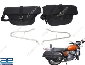 Soft Pannier Bags With Mounting Rails For Royal Enfield GT & Interceptor 650 S2u - Picture 1 of 11