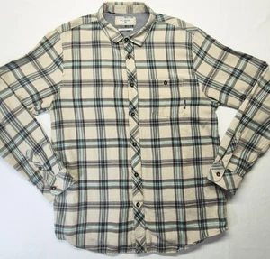 Billabong Core Fit Herren hellbraun/schwarz/blau kariert Langarm Button Down Hemd Gr. XL - Bild 1 von 10