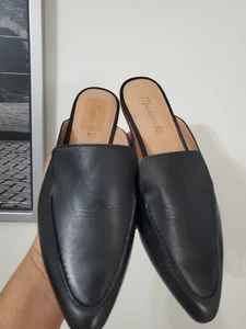 Madewell Damen The Frances Skimmer Pantolette schwarz Leder Größe 7,5 - Bild 1 von 5
