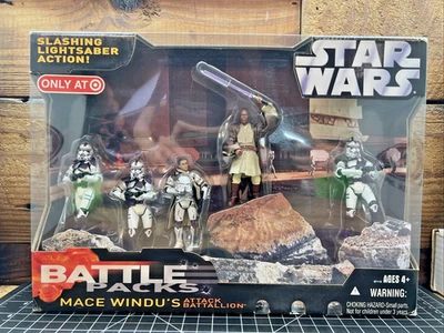 Mace Windu 's Attack Battalion Star Wars ROTS Battle Pack Hasbro (2006) SELLADO Foto 1 de 4