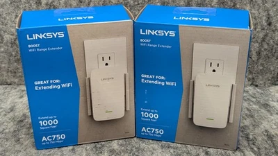 2 x Linksys RE6300 AC750 Boost Dual-Band Wi-Fi Gigabit Range Extender 🔥New🔥 - Image 1 of 4