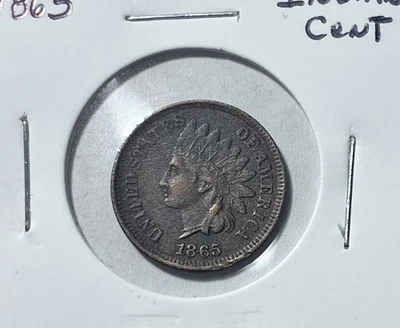 1865 indian head cent - Image 1 of 2