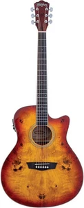 Washburn Deep Forest Burl 6 String Acoustic-Electric Guitar, Right, Amber... - Picture 1 of 15