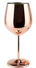 NEW Rose Gold Long Stem Stainless Steel Red Wine Glass Shatterproof Bar Goblet