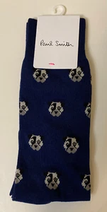 PAUL SMITH BLUE DOGS CALCETINES PARA HOMBRE NWT Made In Italy One Size - Imagen 1 de 3