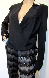 COUNTRY ROAD CR size 12 $299.00 New with Tags Drape Waitor's Jacket 68% SILK NWT - Picture 1 of 7