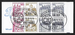 Germania BDR 1977, Libretto di francobolli Michel 21 Usato, integro. Annullo FDC - Foto 1 di 2