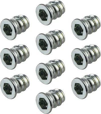 50x Gedotec Einschraubmutter Metall Eindrehmuffe mit Abdeckrand M6 Gewinde-Muffe - Bild 1 von 3