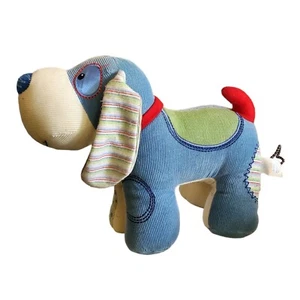 Gund Baby Corduroy Snoodle Stuffed Plush Puppy Dog Toy Padtel Blue Green Red - Picture 1 of 7