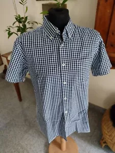 Classic Fit Herrenhemd 🇺🇸 TOMMY HILFIGER 🇺🇸 Kurzarm - blau weiss Kariert Gr. - Bild 1 von 6