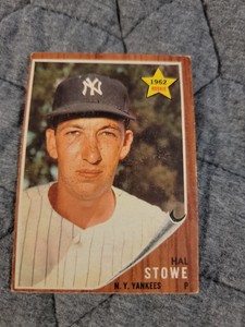 1962 Topps #291 Hal Stowe Yankees VG-EX  Rookie 