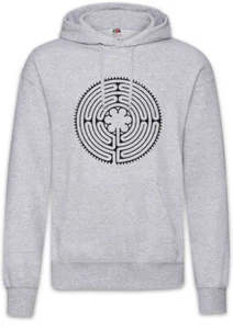 Flower Maze Hoodie Sweatshirt Labyrinth Mystic Hypnosis Hypnotize Spiral - Picture 1 of 1